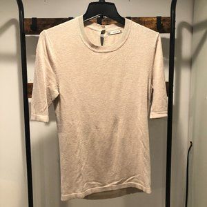Zara Knit Short-sleeve Sweater (Beige)